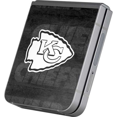 NFL Kansas City Chiefs Black & White Galaxy Z Flip6 Skin